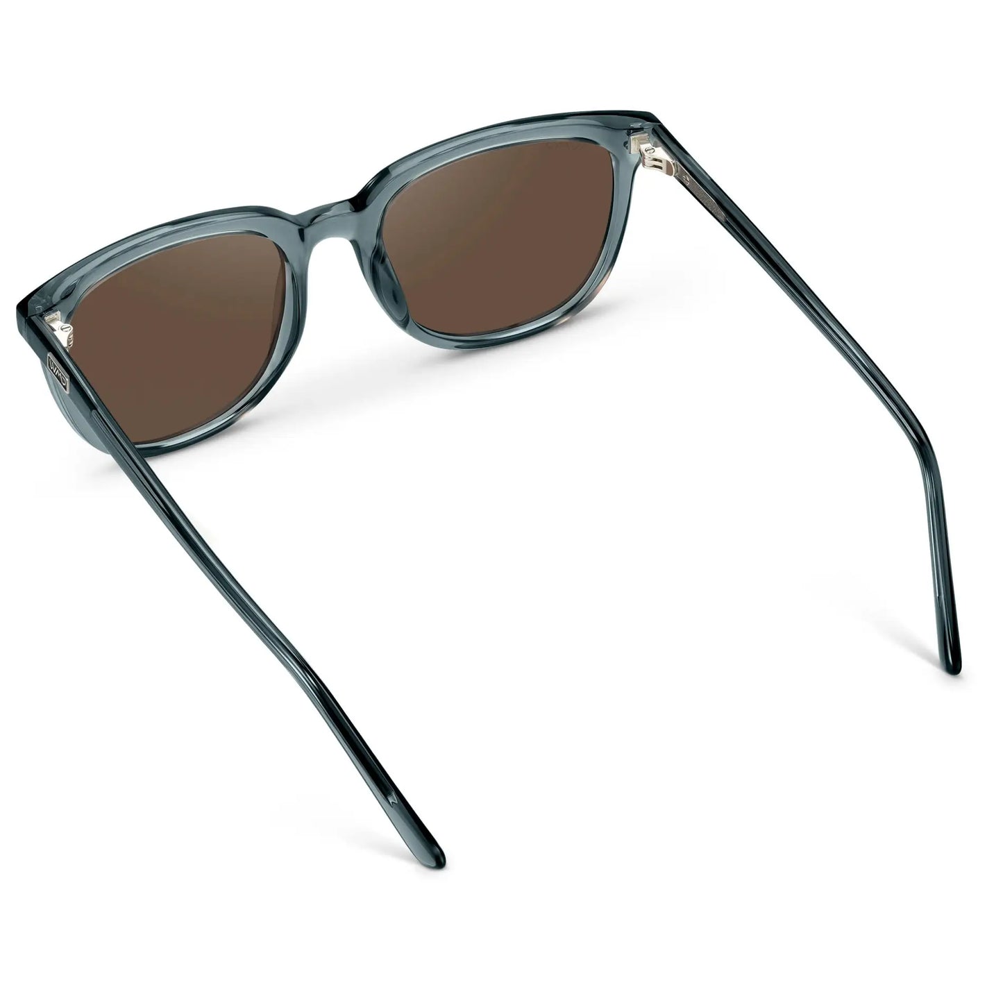 Crystal Stone Blue / Brown Lens || Blue Square Frame Sunglasses with Brown Polarized Lenses