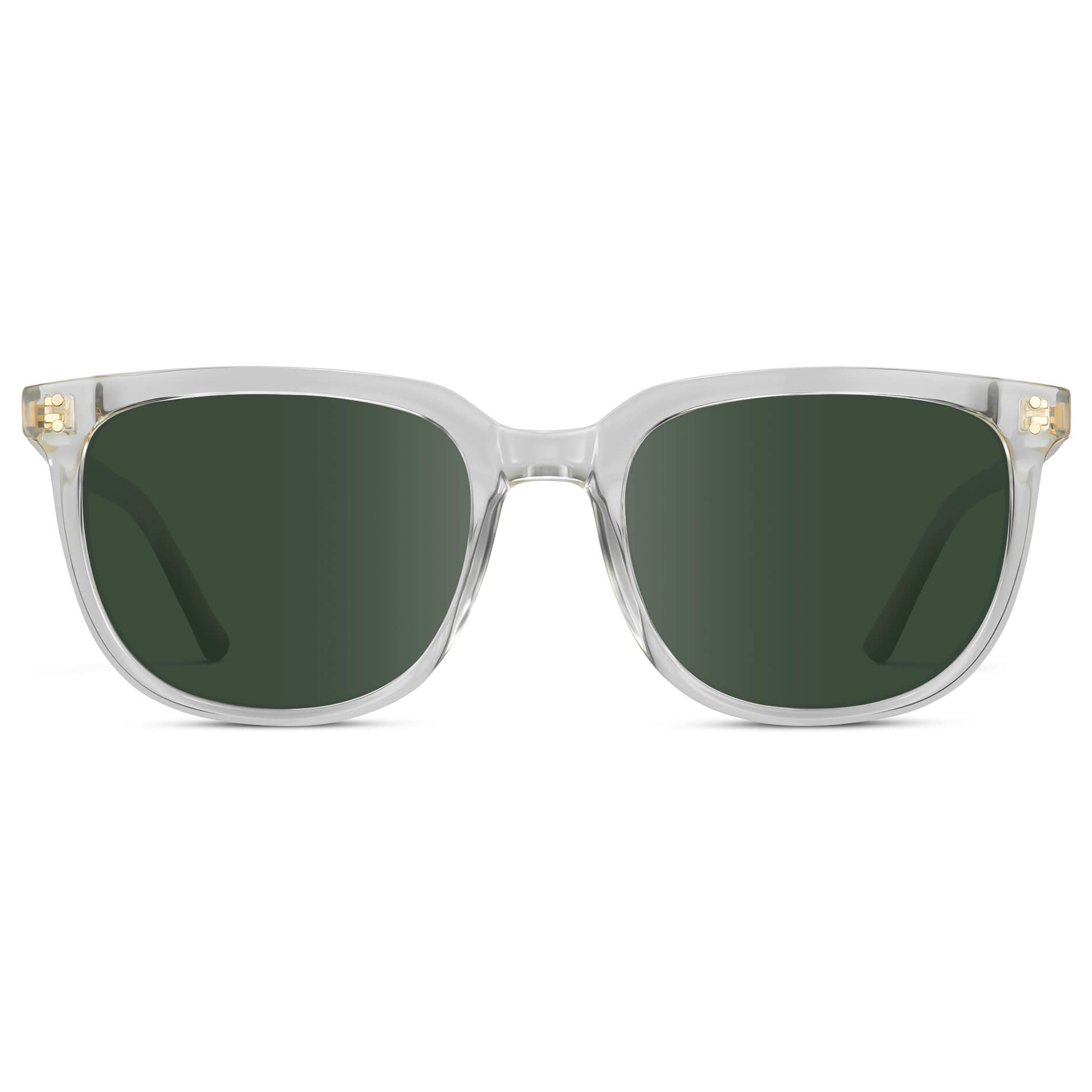 Clear / G15 Lens || Lightweight Acetate Sunglasses with Green Prescription Lenses