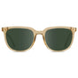 Champagne Crystal / G15 || Men's Square Prescription Sunglasses with Champagne Crystal Frame and Green Lenses on a white background