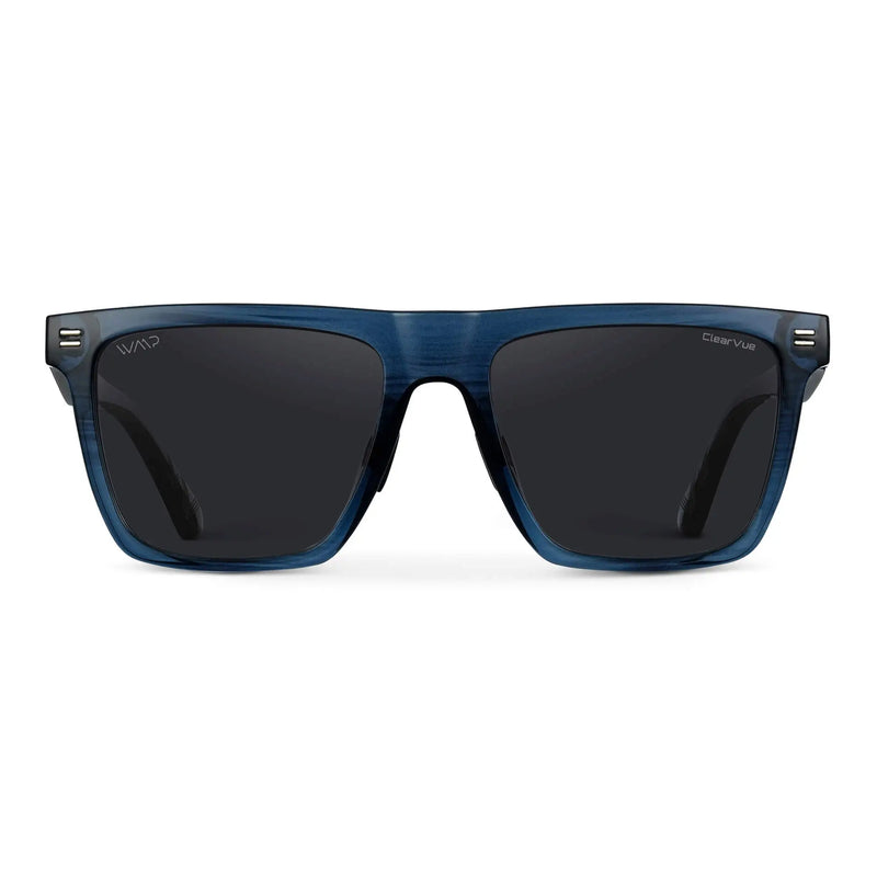 Ace | Polarized - Indigo Blue Grain / Black Lens