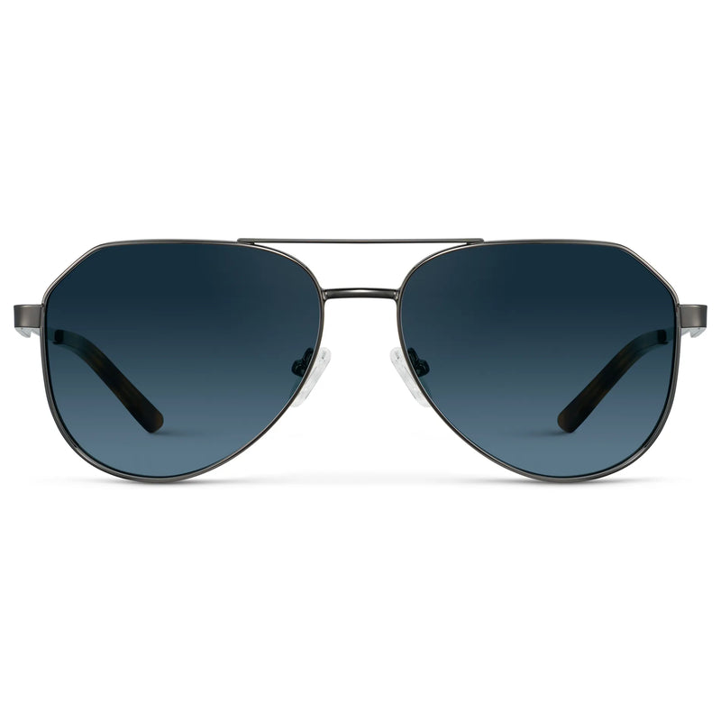 Aero - Gunmetal / Deep Blue Gradient Lens