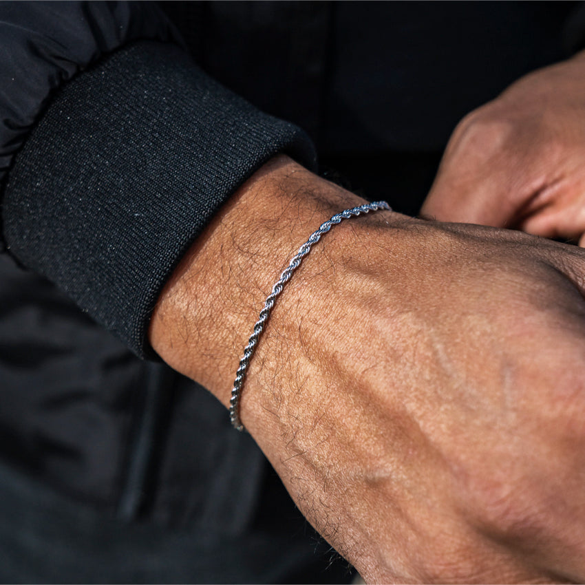 Silver || Adjustable Silver Stainless Steel Affordable Bracelets for Men