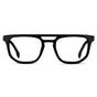 Black || Men's Rectangular Double Bridge Aviator Prescription Glasses with Black Frame and Clear Lenses on a white background