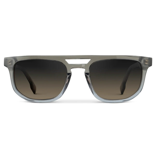 Asher | Polarized - Charcoal Grey / Grey Brown Gradient Lens