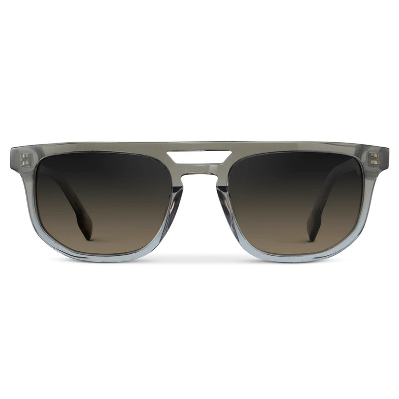 Asher | Polarized - Charcoal Grey / Grey Brown Gradient Lens