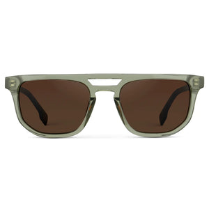 Asher | Polarized - Palm Green / Dark Brown Lens