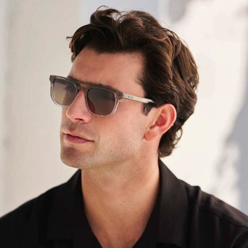 Asher | Polarized - Charcoal Grey / Grey Brown Gradient Lens