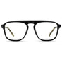 Black Beige Tort || Men's Aviator Prescription Glasses with Black Beige Tort Frame and Clear Lenses on a white background