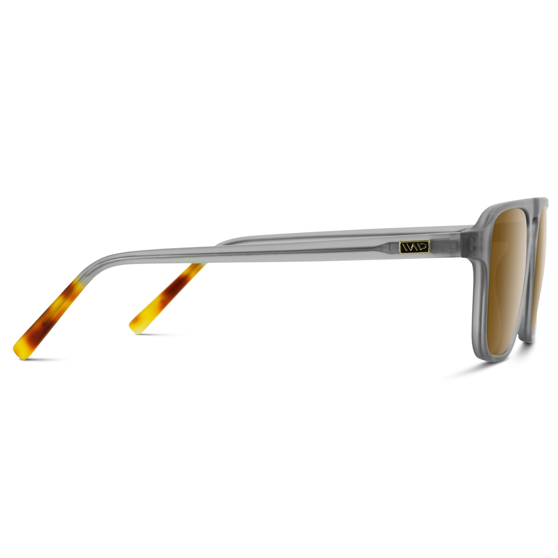 Moonrock Grey / Amber Lens || Grey Single Bridge Aviator Prescription Sunglasses with Brown Lenses