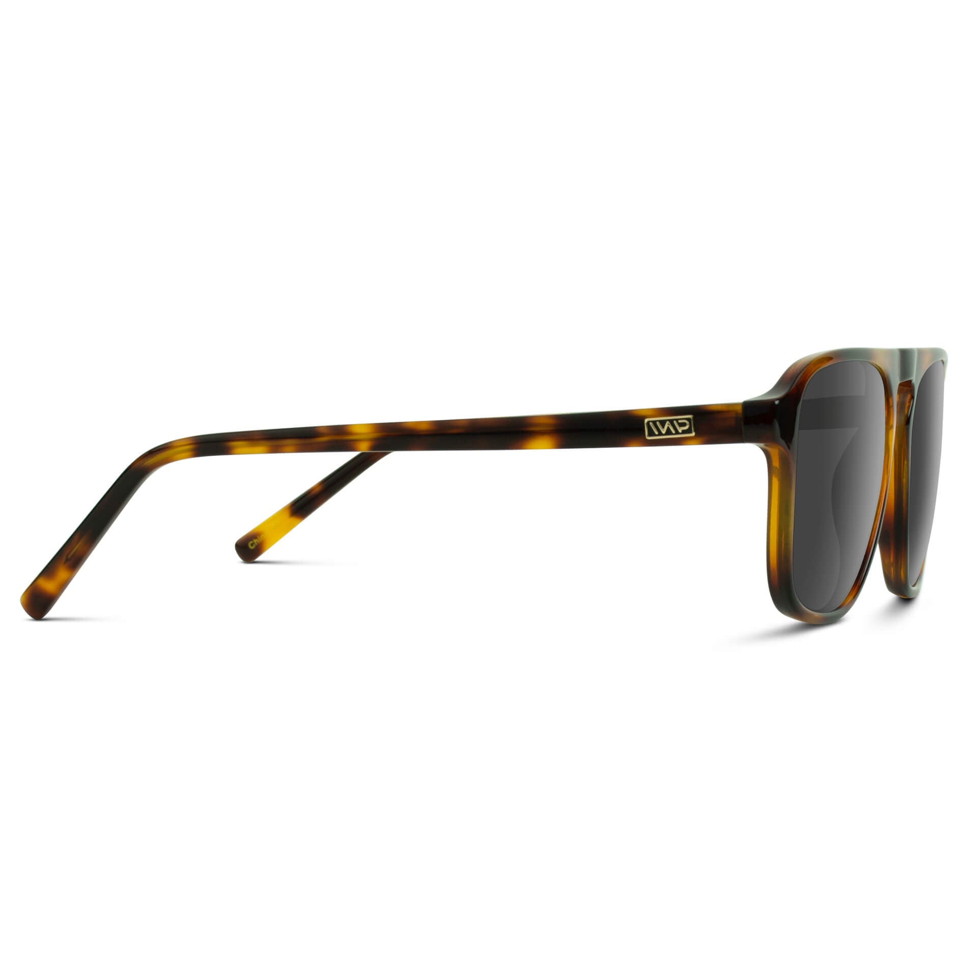 Whiskey Brown Tortoise / Grey Lens || Tortoise Single Bridge Aviator Sunglasses with Grey Prescription Lenses