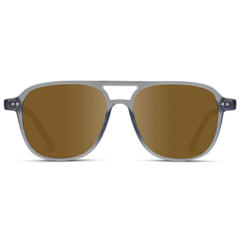 Hayden | Prescription Sunglasses - Crystal Mist / Amber