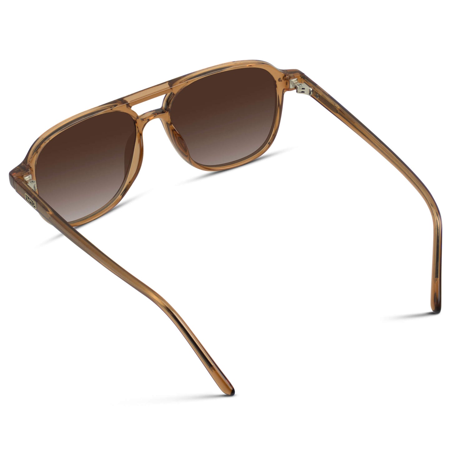 Crystal Copper / Brown Gradient Lens || Unisex Square Frame Sunglasses in Crystal Copper with Brown Gradient Polarized Lenses