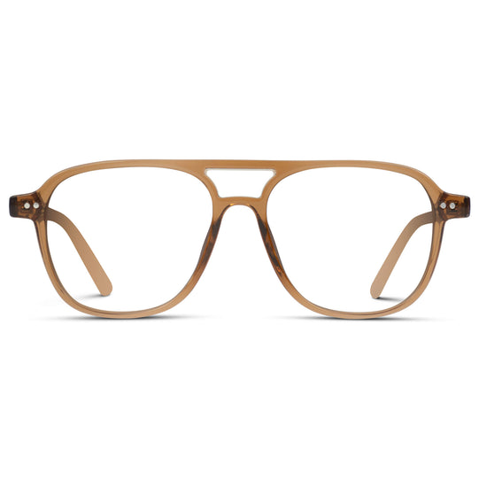 Crystal Copper || Prescription Frames with Clear Lenses 