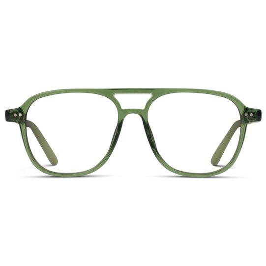 Emerald Green || Prescription Frames with Clear Lenses 