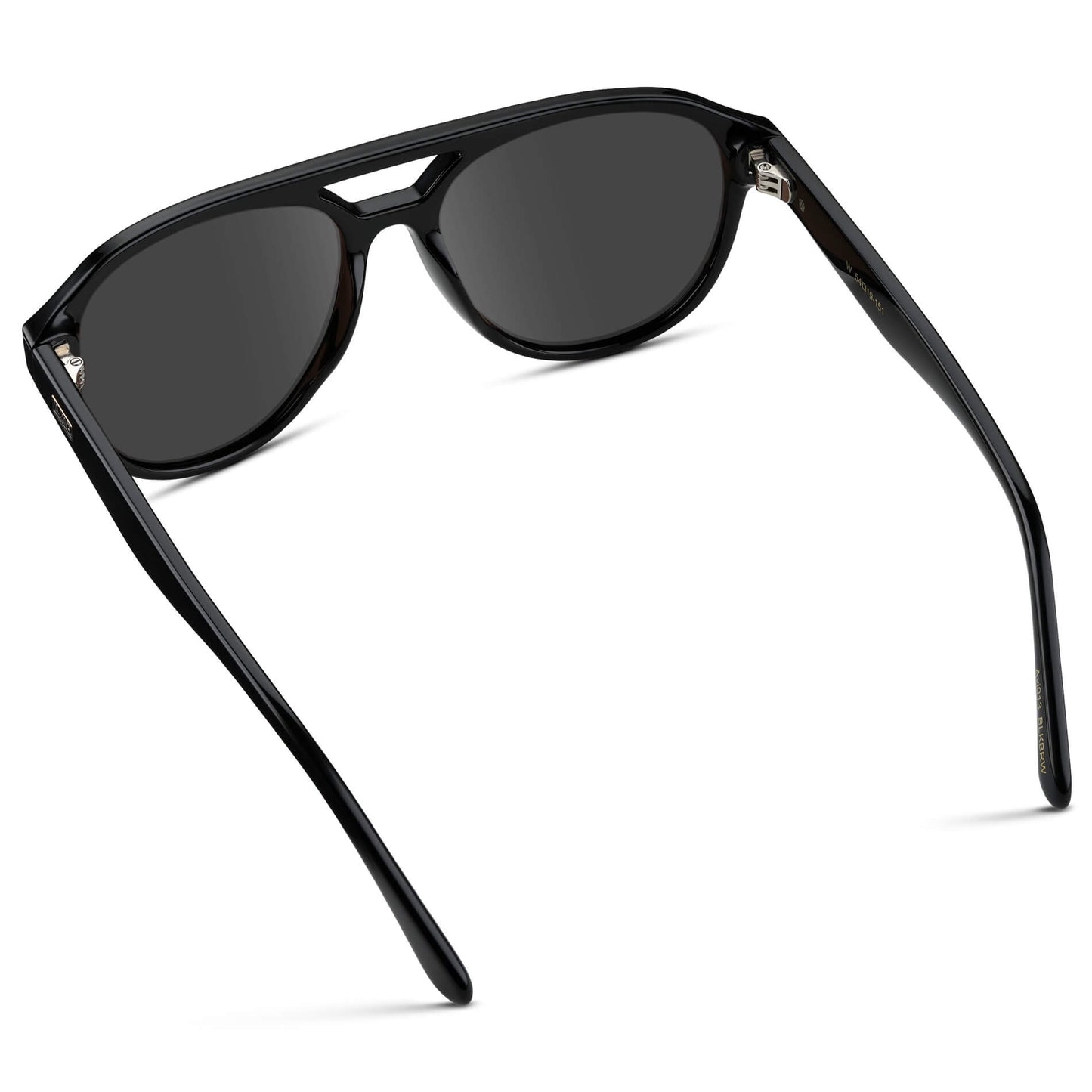 Black / Grey Lens || Black Aviator Frame with Grey Prescription Sunglass Lenses