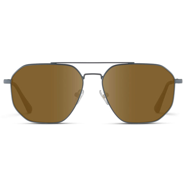 Emmett | Prescription Sunglasses - Matte Graphite / Amber Lens