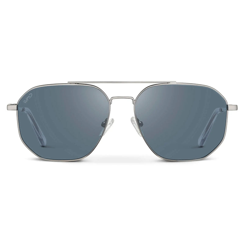 Emmett | Polarized - Silver / Slate Blue Lens
