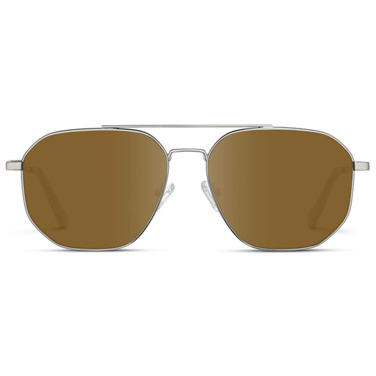 Silver / Amber Lens || Prescription Sunglasses 