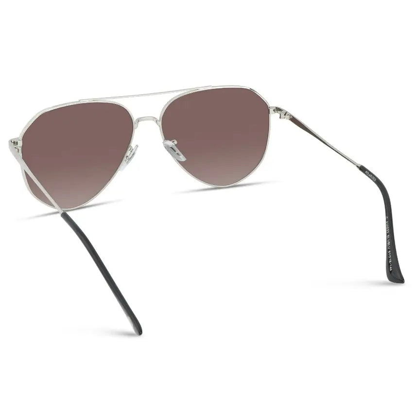 Silver Frame / Mirror Blue Lens || Modern Polarized Aviator Sunglasses Ocean Blue Mirror Lens and Silver Glossy Frame