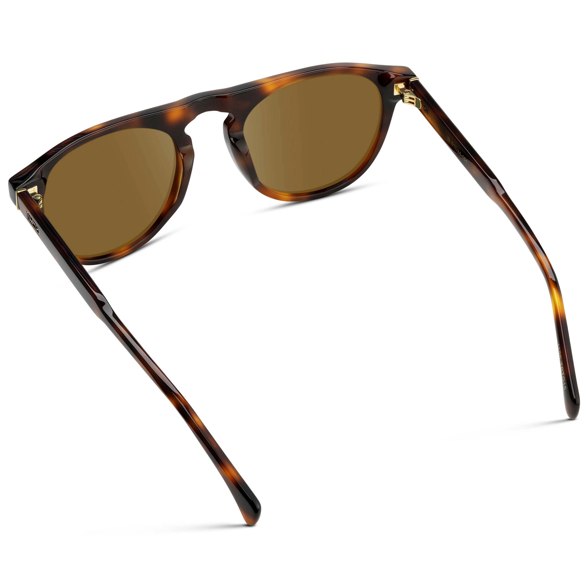 Havana Tortoise / Amber || Men's Rounded Aviator-Inspired Prescription Sunglasses with Havana Tortoise Acetate Frame and Brown Prescription Lens