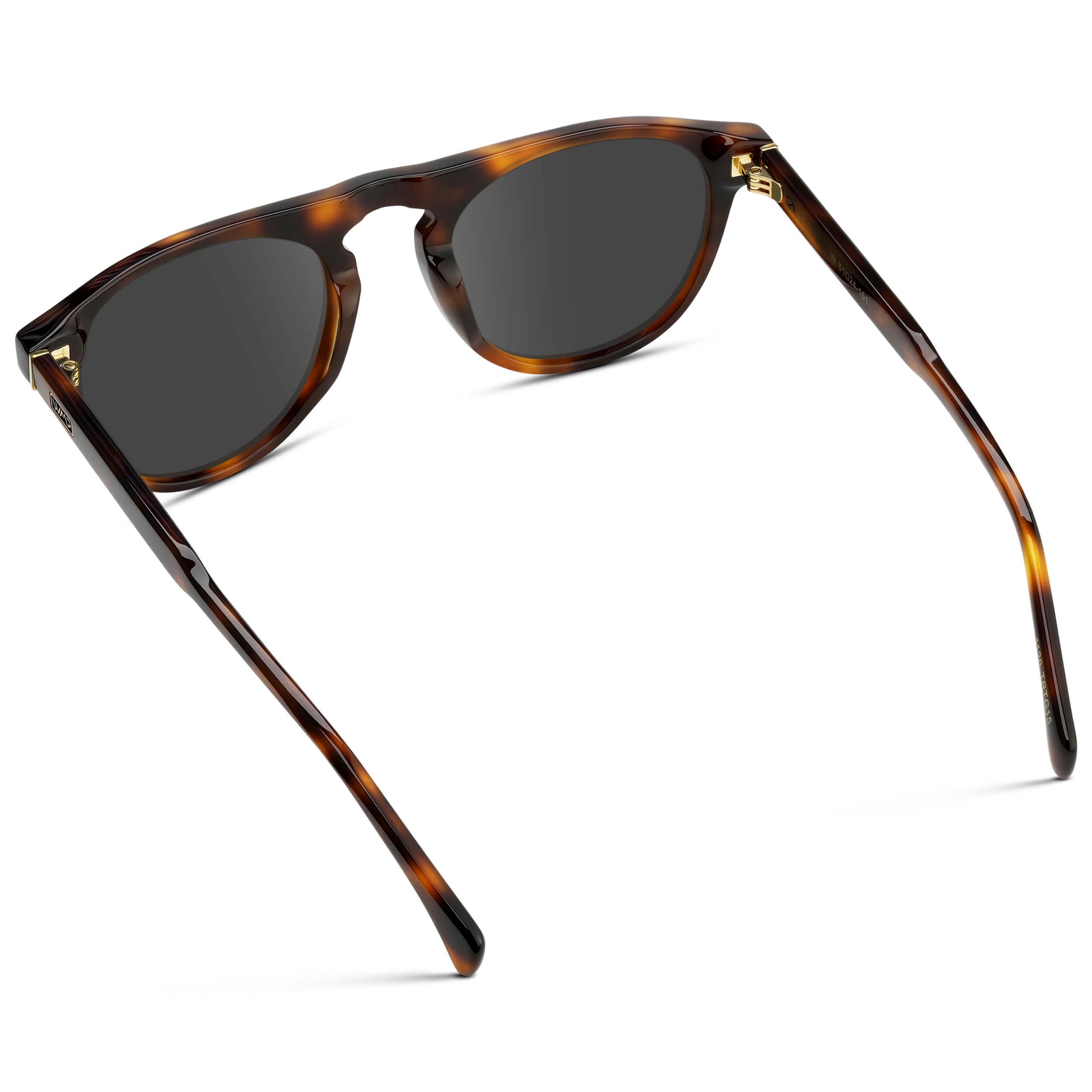 Havana Tortoise / Grey || Men's Rounded Aviator-Inspired Prescription Sunglasses with Havana Tortoise Acetate Frame and Grey Prescription Lens