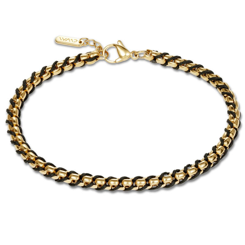 Dayton Bracelet - Gold / Black Rope