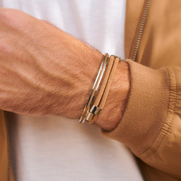 Poly Rope & Stainless Steel Cuff Bracelets