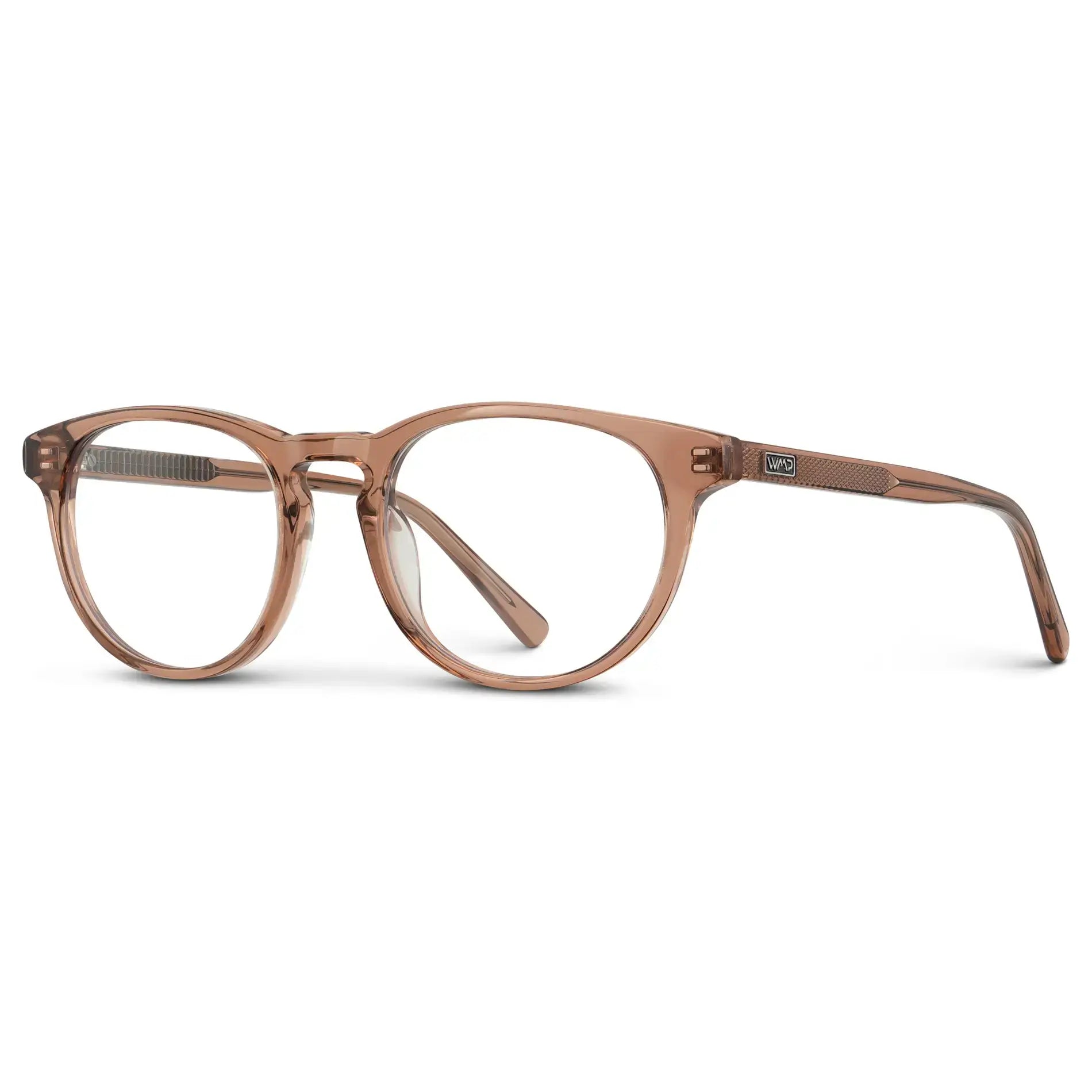 Light Brown || Women's Retro-Inspired Oval Prescription Glasses with a Light Brown Acetate Frame and Clear Lens
