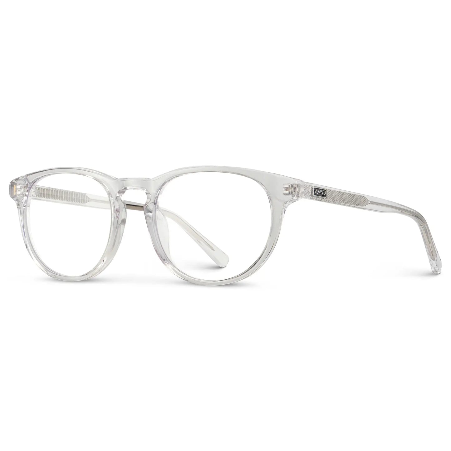 Clear || Women's Retro-Inspired Oval Blue Light Blocking Glasses with a Clear Acetate Frame and Clear Lens