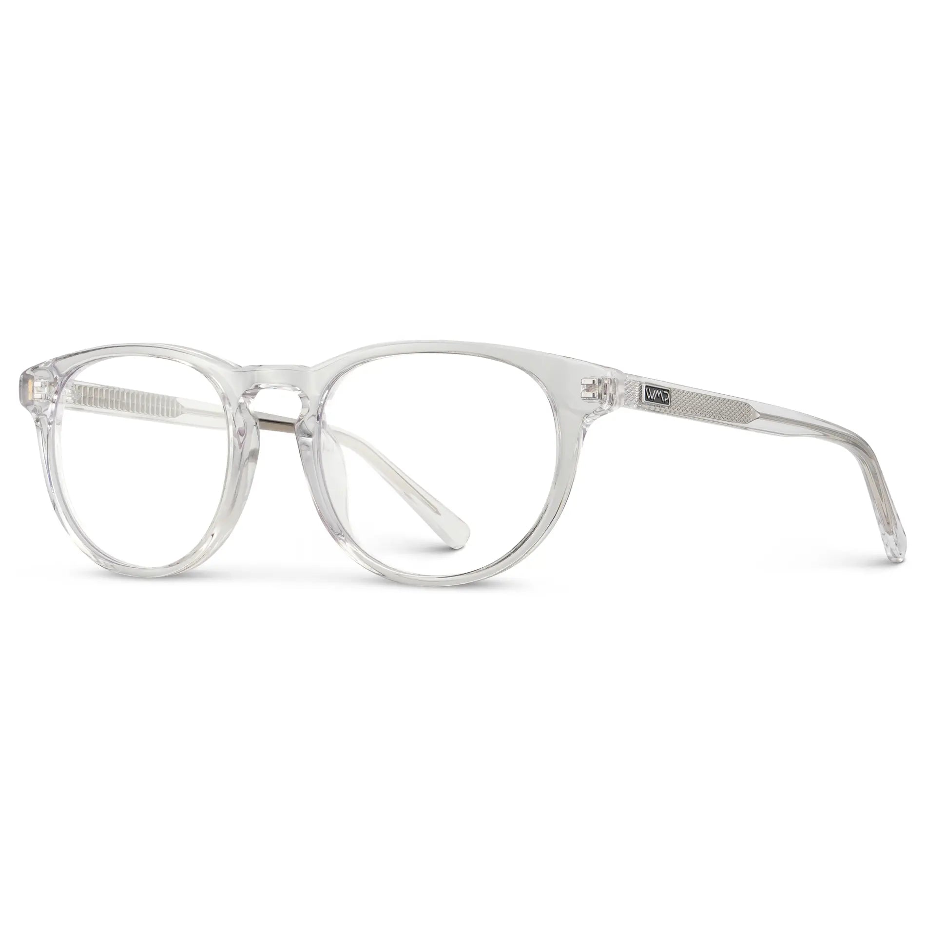 Clear || Women's Retro-Inspired Oval Blue Light Blocking Glasses with a Clear Acetate Frame and Clear Lens