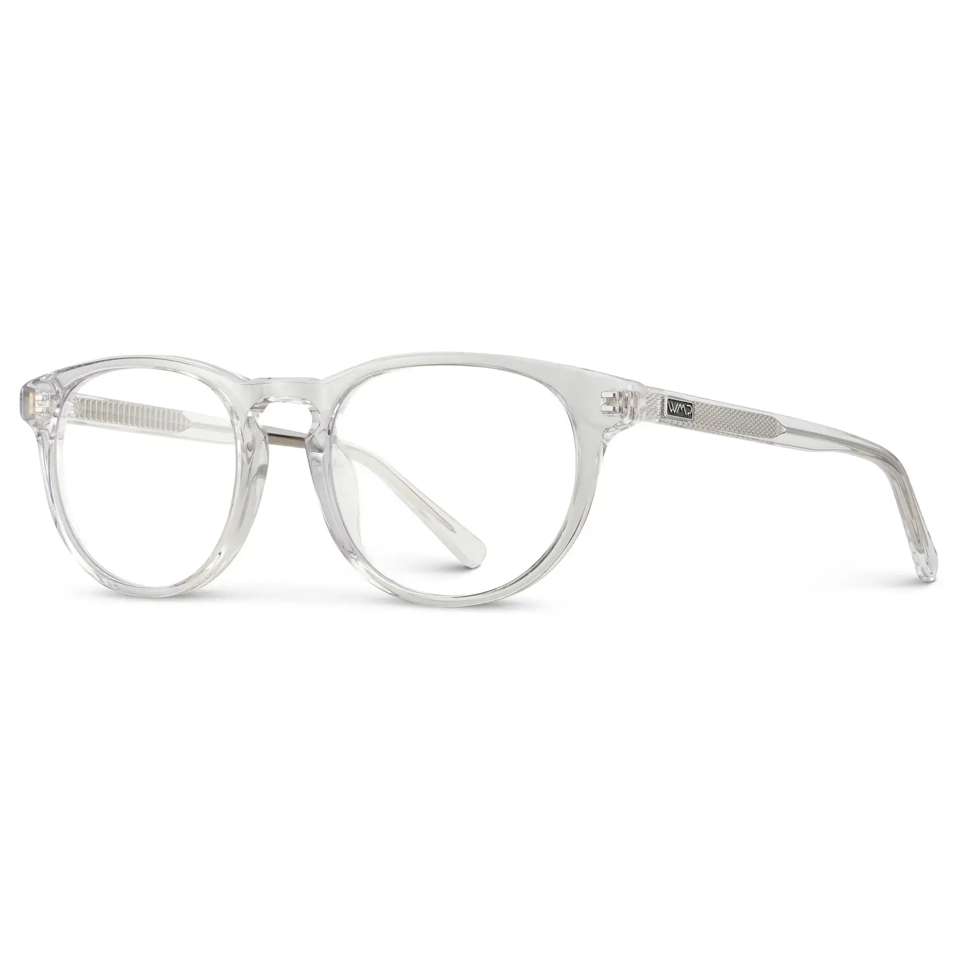 Clear || Women's Retro-Inspired Oval Prescription Glasses with a Clear Acetate Frame and Clear Lens