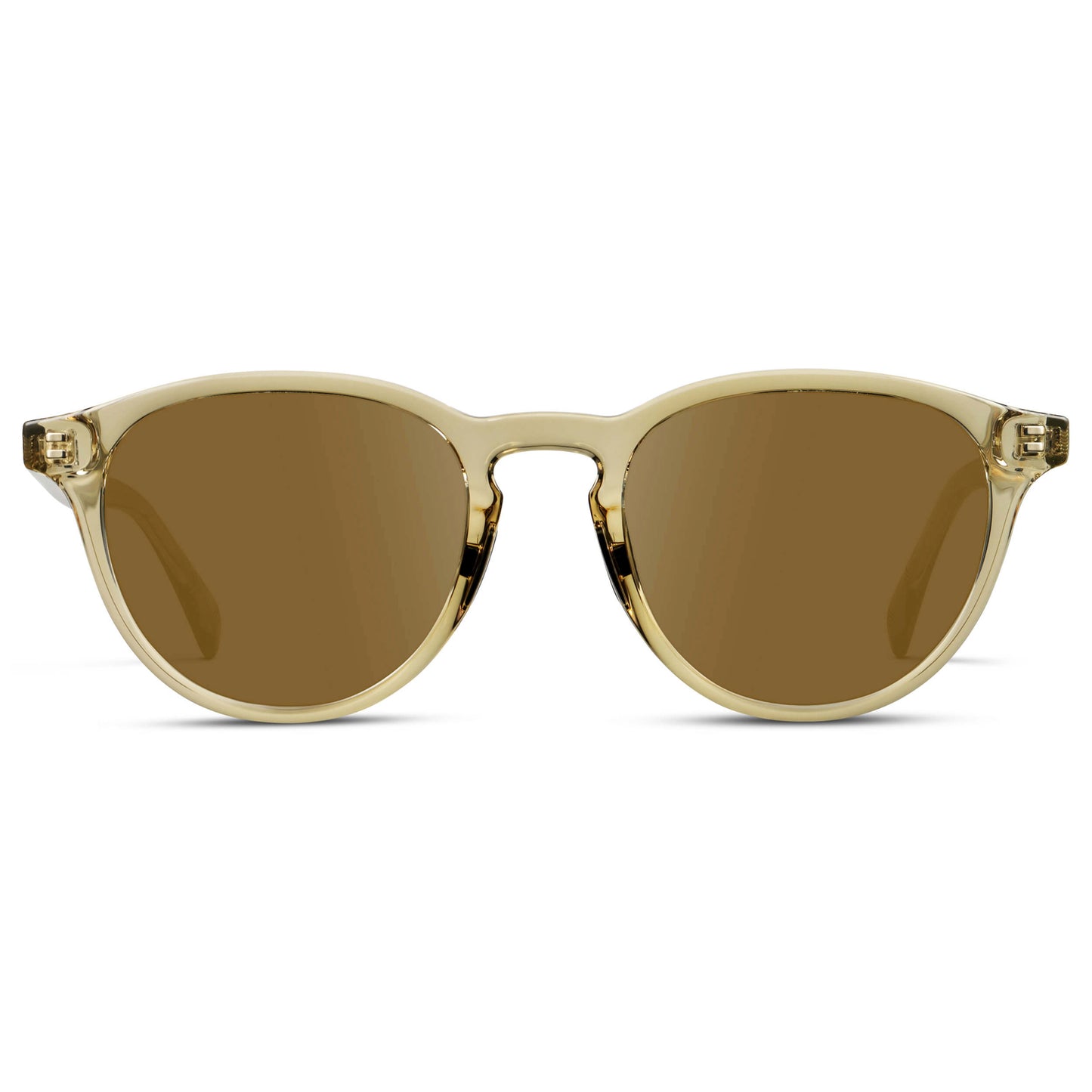 Iris Yellow / Amber || Unisex Round Performance Prescription Sunglasses with Yellow Acetate Frame and Amber Lens