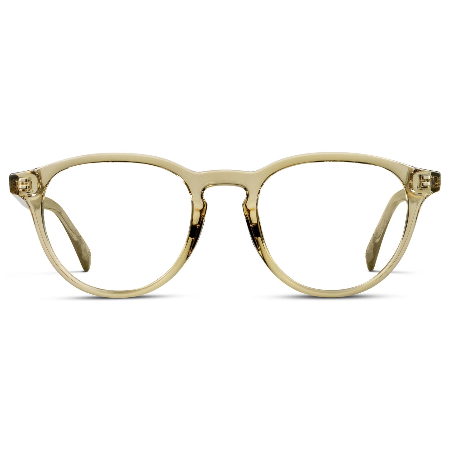 Iris Yellow || Unisex Round Performance Eyeglasses with Yellow Acetate Frame and Clear Prescription Lens