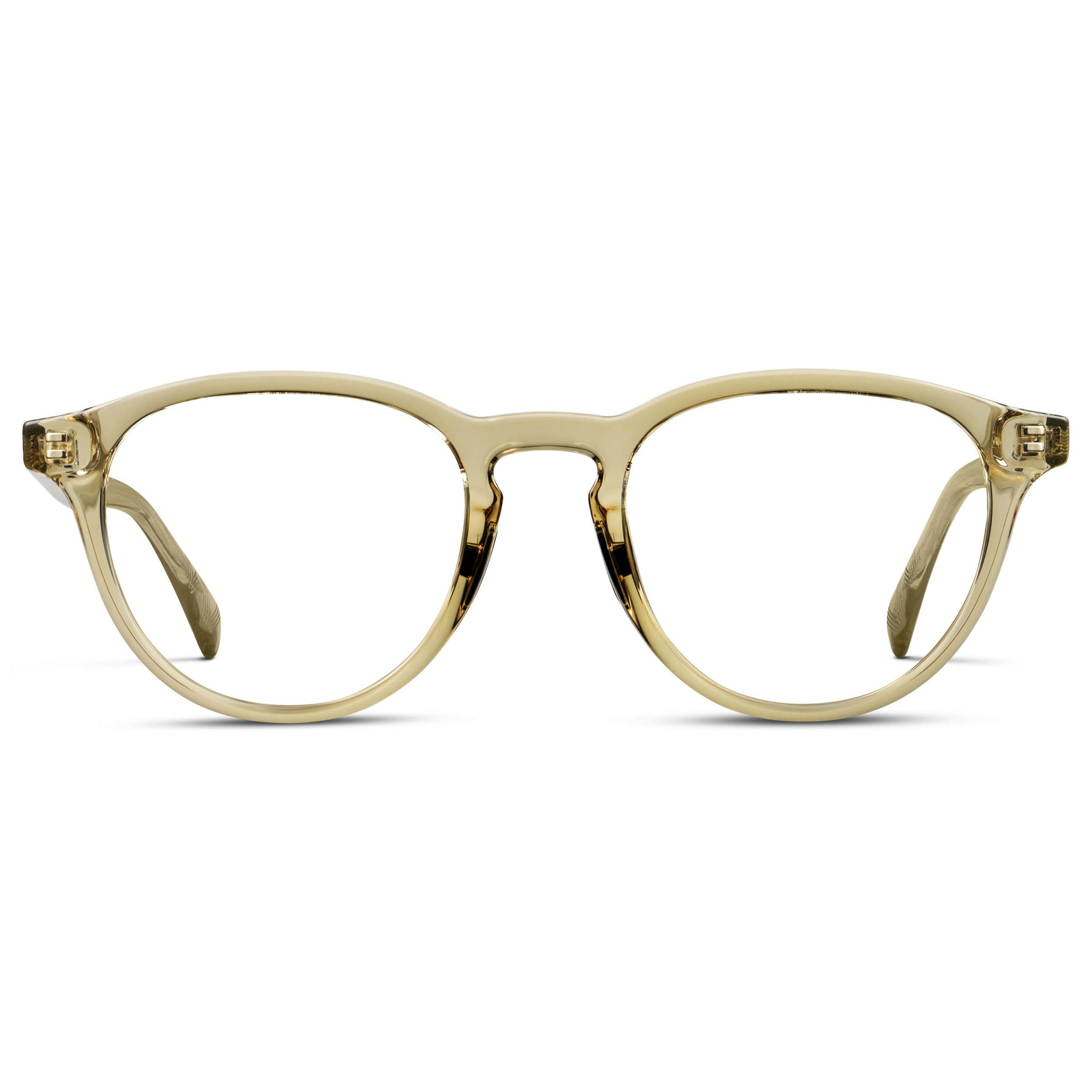 Iris Yellow || Unisex Round Performance Eyeglasses with Yellow Acetate Frame and Clear Prescription Lens