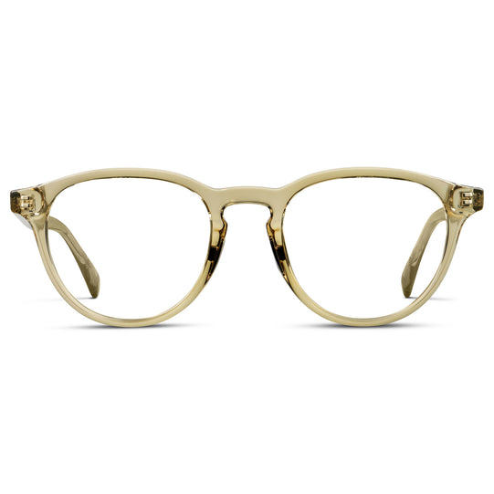 Iris Yellow || Unisex Round Performance Eyeglasses with Yellow Acetate Frame and Clear Prescription Lens