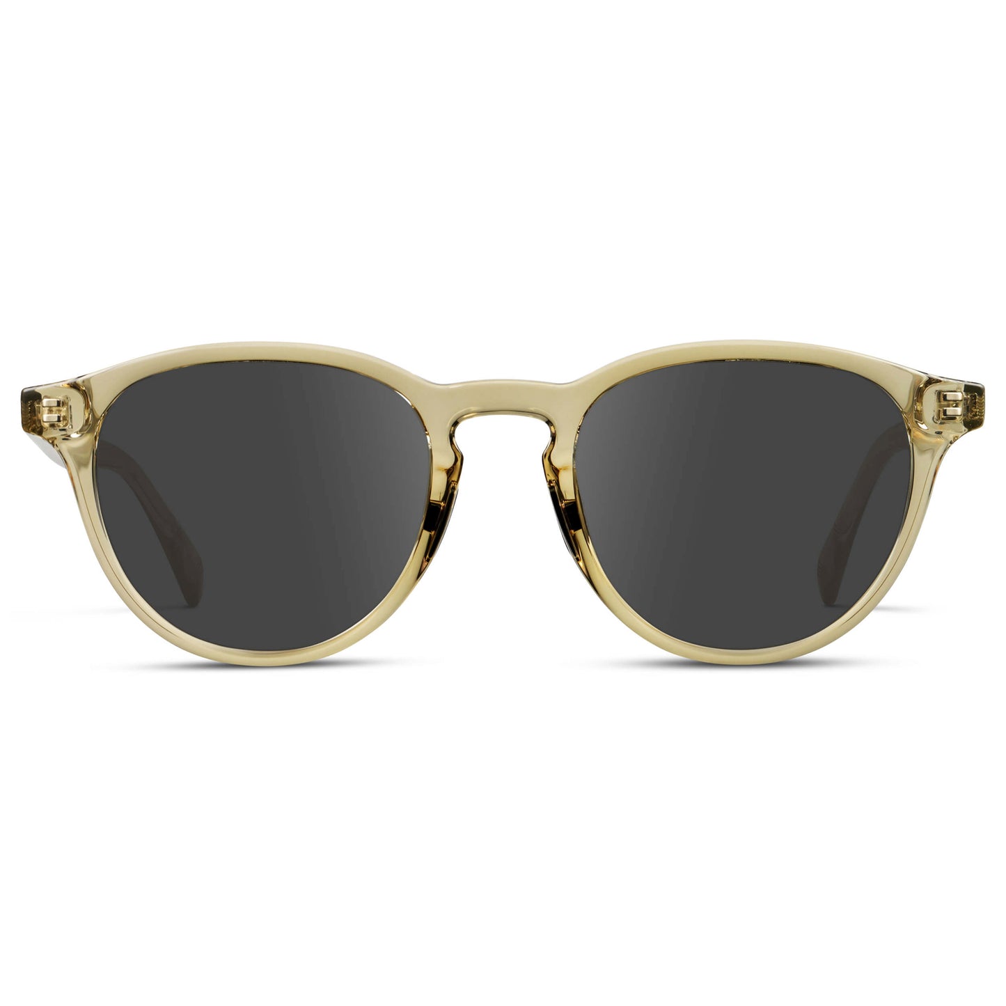 Iris Yellow / Grey || Unisex Round Performance Prescription Sunglasses with Yellow Acetate Frame and Grey Lens