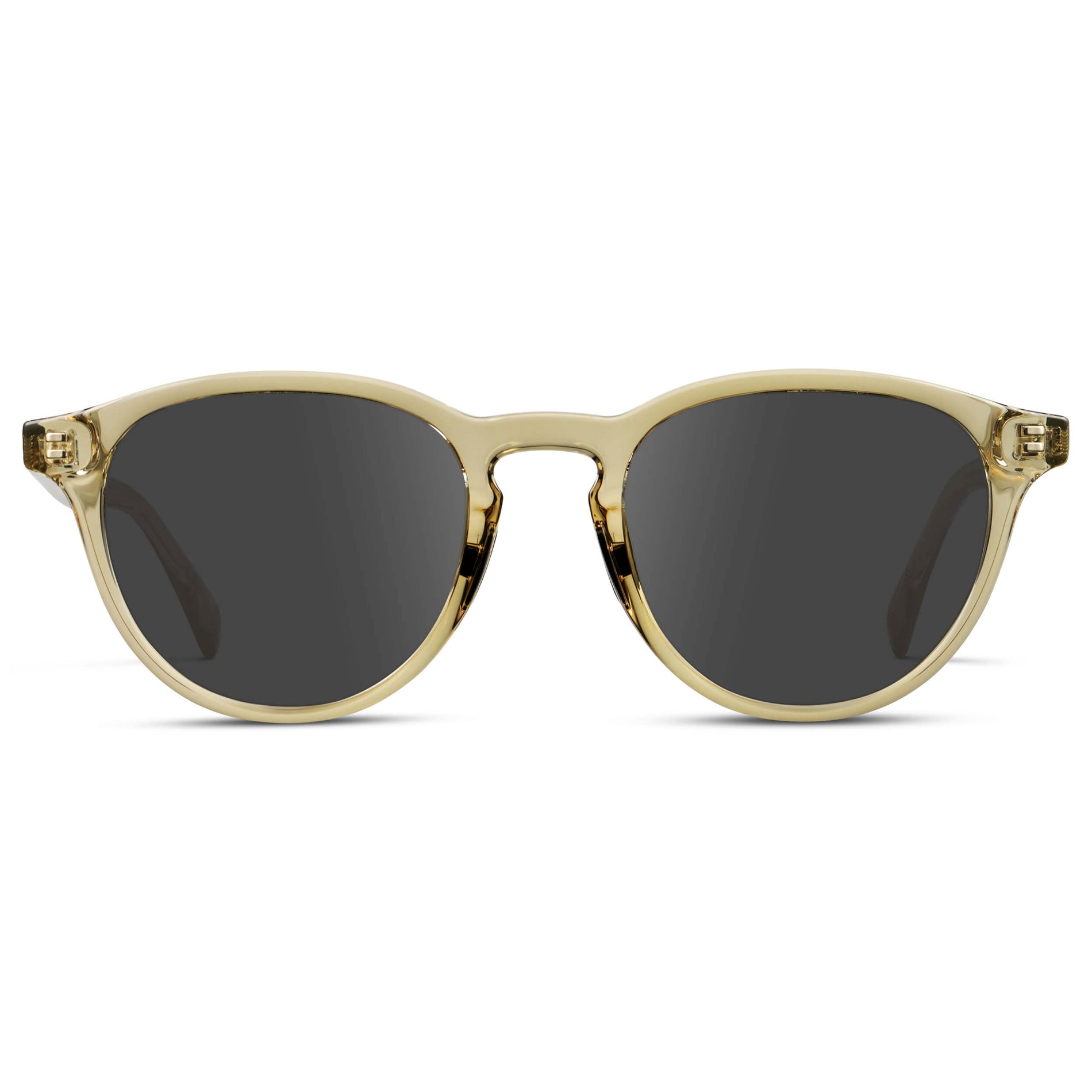 Iris Yellow / Grey || Unisex Round Performance Prescription Sunglasses with Yellow Acetate Frame and Grey Lens