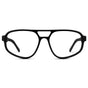 Black || Women's Aviator Prescription Glasses with Black Frame and Clear Lenses on a white background