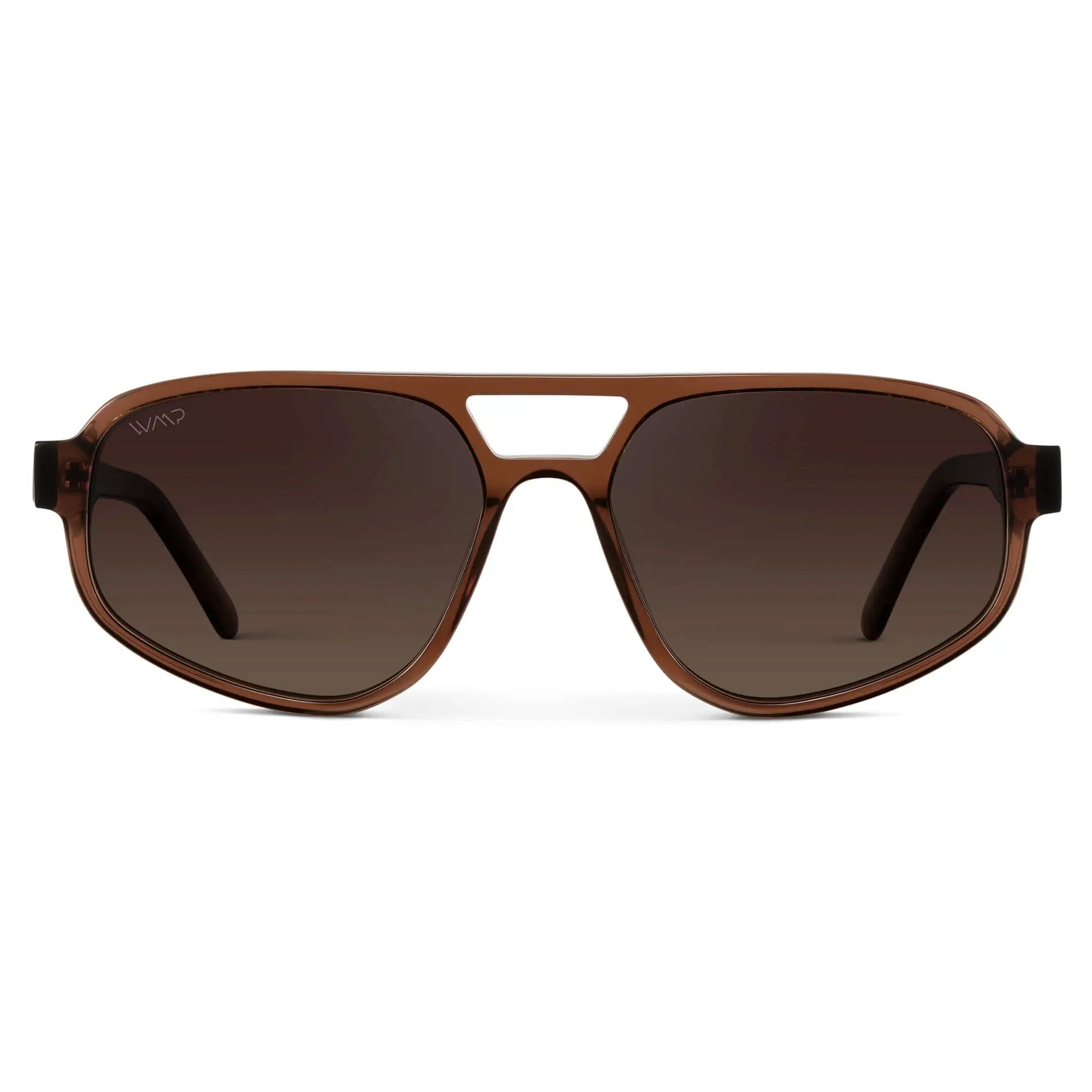 Crystal Brown / Dark Beige Gradient Lens || Crystal Brown Acetate Frame with Dark Beige Polarized Gradient Lens