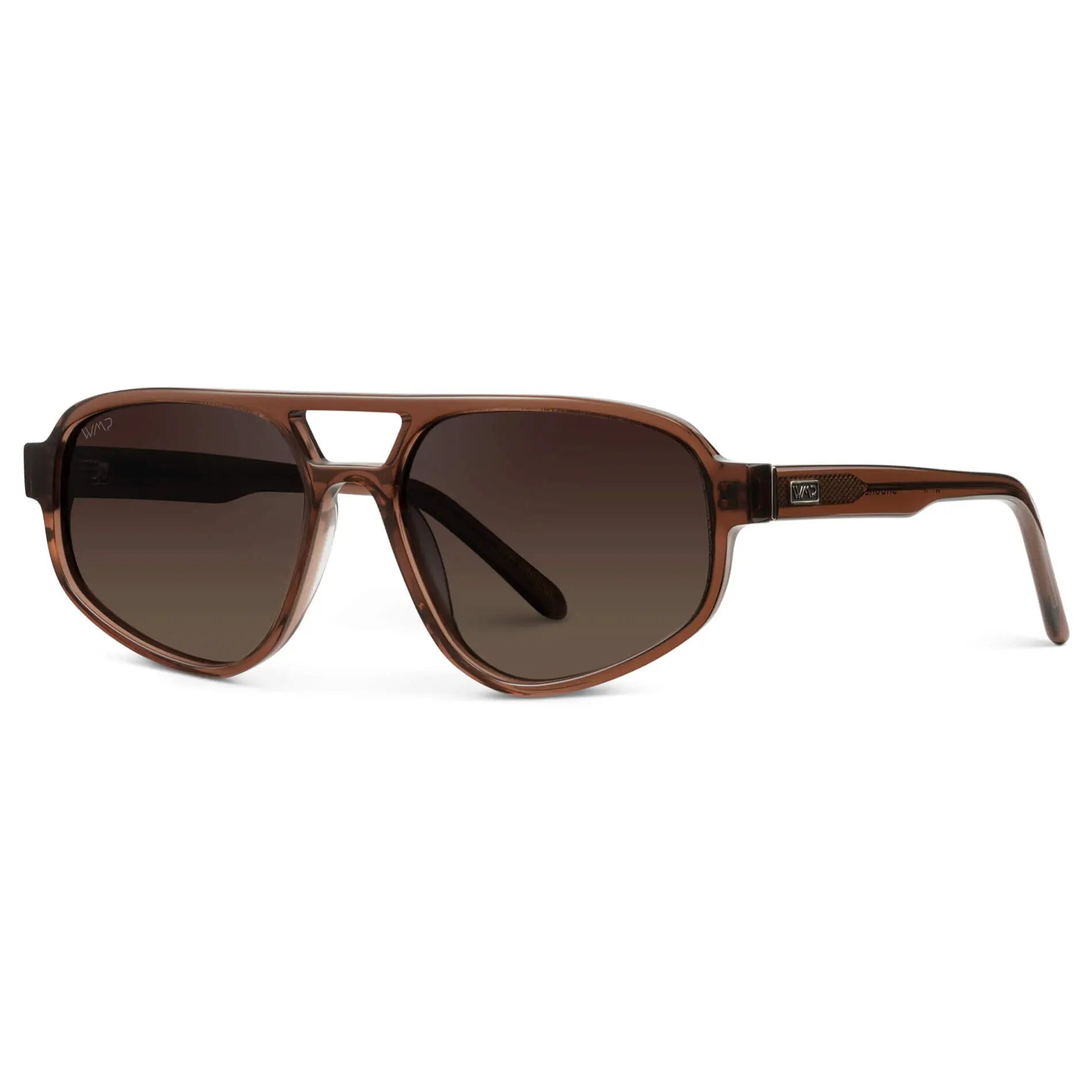 Crystal Brown / Dark Beige Gradient Lens || Crystal Brown Acetate Frame with Dark Beige Polarized Gradient Lens