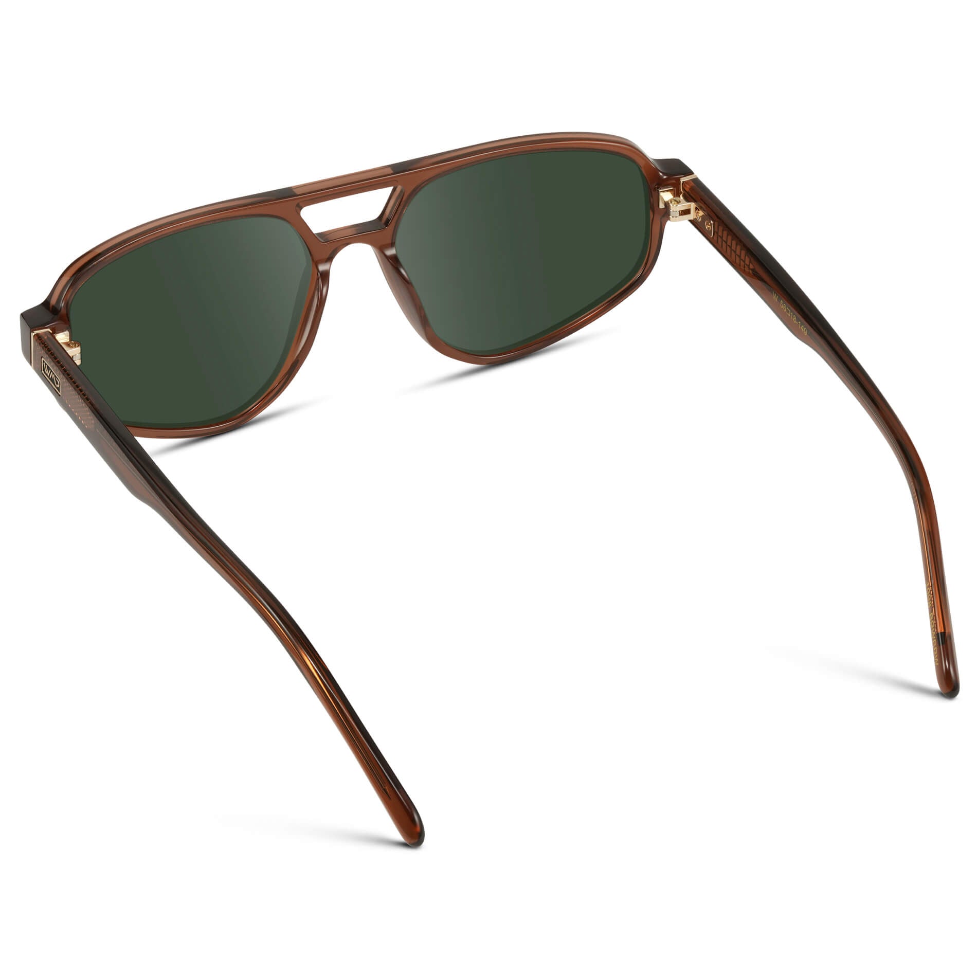 Crystal Brown / G15 || Modern Aviator Prescription Sunglasses