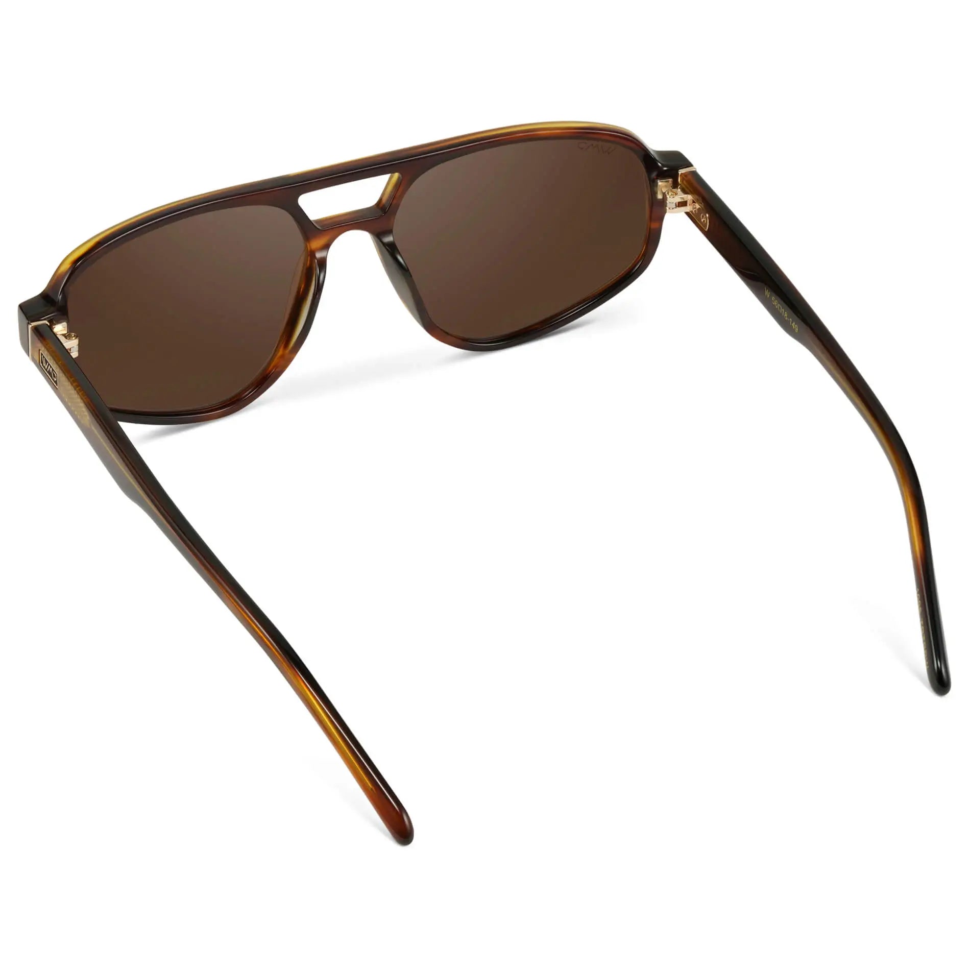 Golden Brown Grain / Brown Lens || Golden Brown Grain Acetate Frame with Brown Polarized Lens
