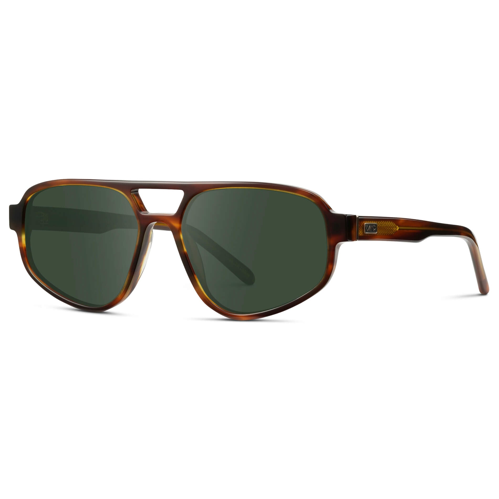 Golden Brown Grain / G15 || Modern Aviator Prescription Sunglasses