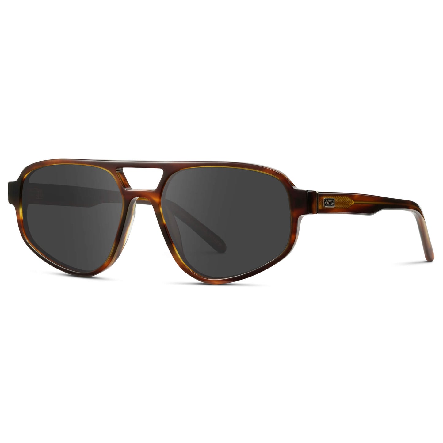 Golden Brown Grain / Grey || Modern Aviator Prescription Sunglasses
