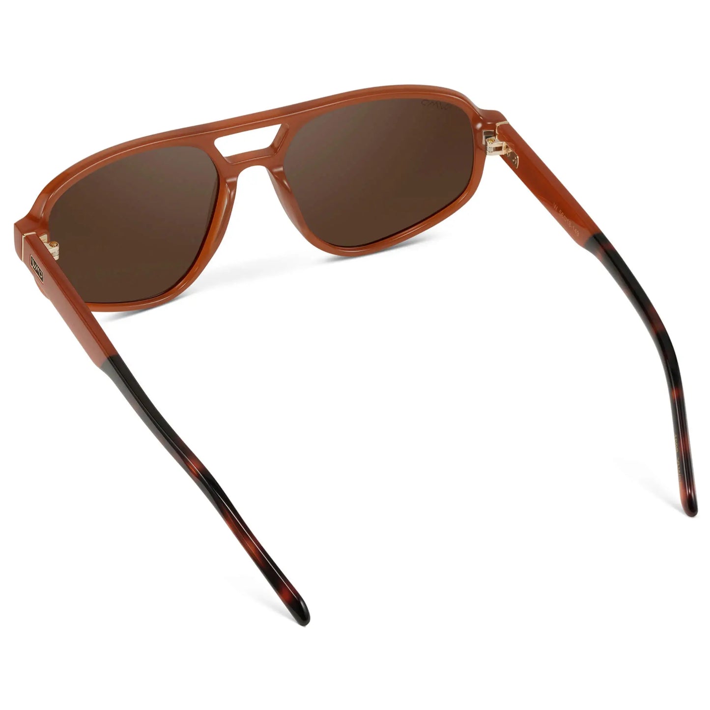 Milky Rust Tortoise / Brown Lens || Milky Rust Tortoise Acetate Frame with Brown Polarized Lens