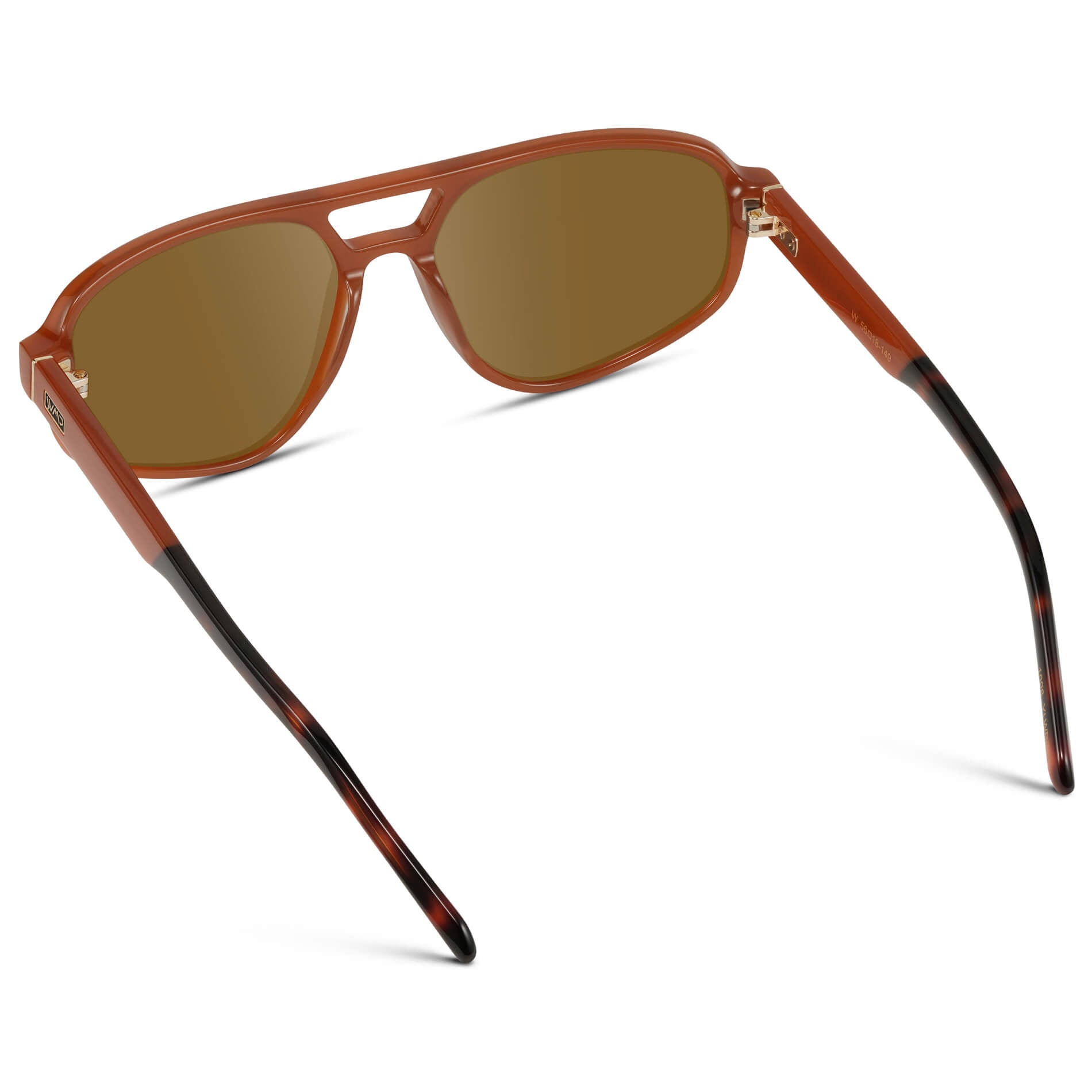 Milky Rust Tortoise / Amber || Modern Aviator Prescription Sunglasses