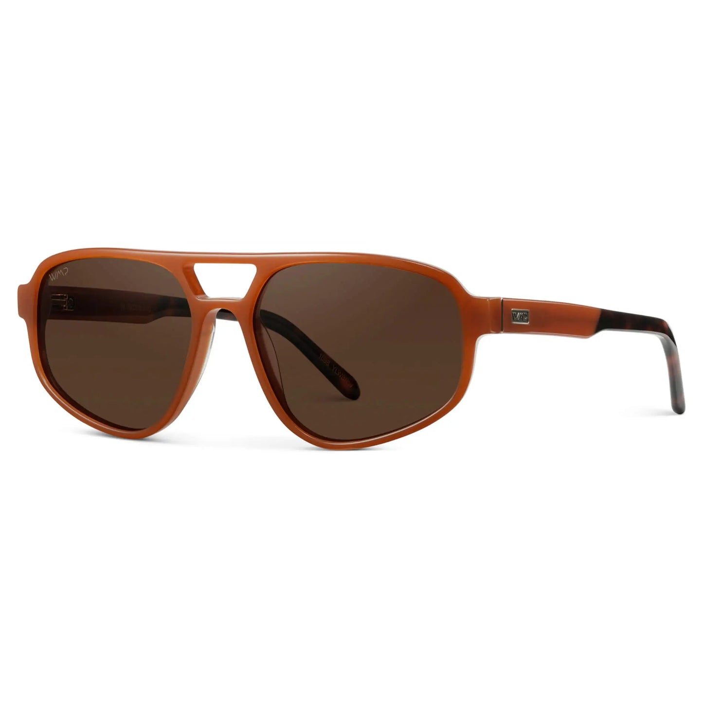 Milky Rust Tortoise / Brown Lens || Milky Rust Tortoise Acetate Frame with Brown Polarized Lens