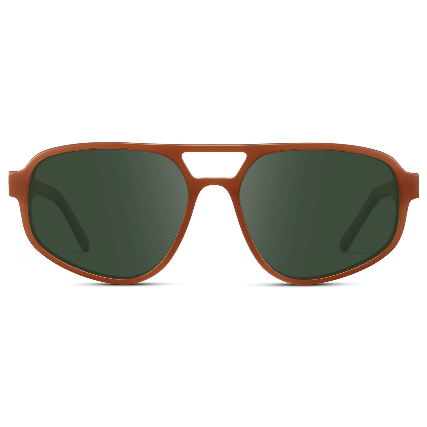 Milky Rust Tortoise / G15 || Modern Aviator Prescription Sunglasses