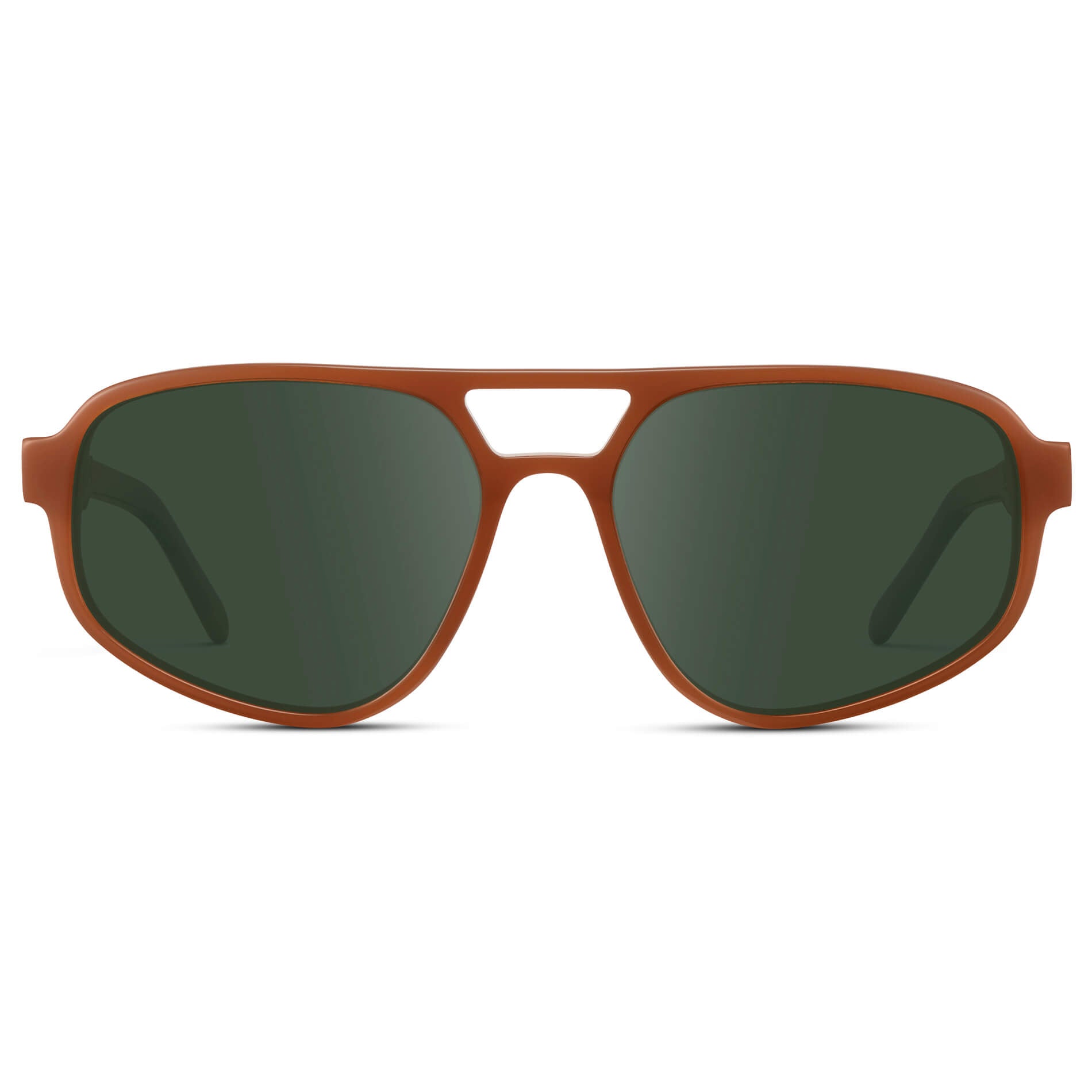 Milky Rust Tortoise / G15 || Modern Aviator Prescription Sunglasses