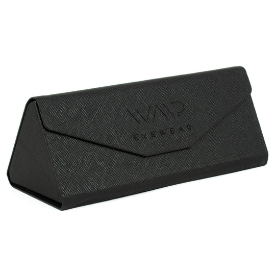 Black || Black Foldable Magnetic Sunglasses Case to Protect Eyewear